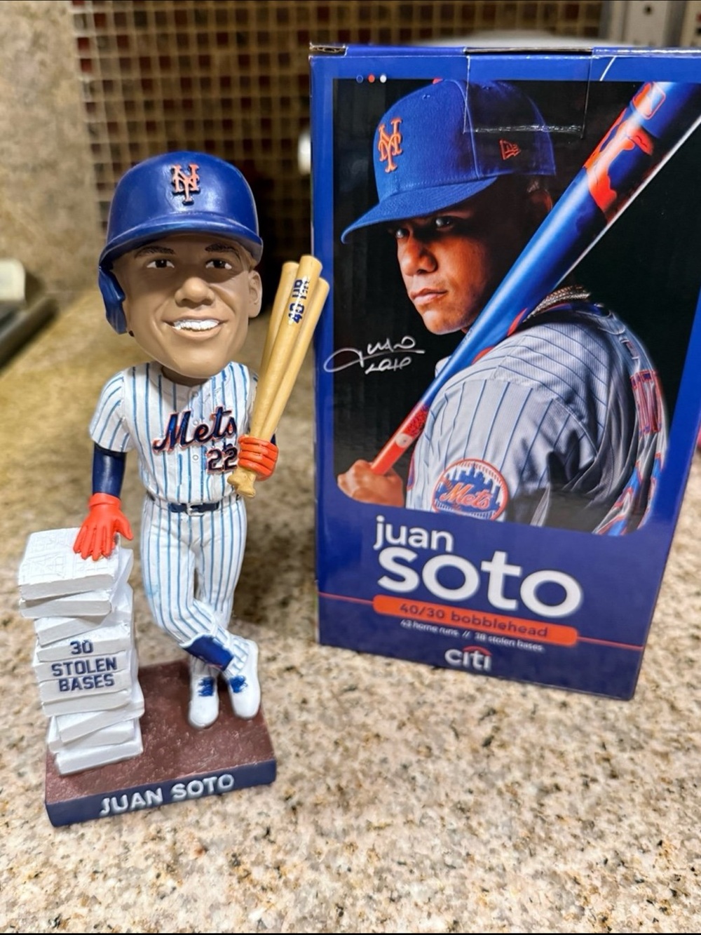 Juan Soto New York Mets Bobblehead - Blue/White 40/30